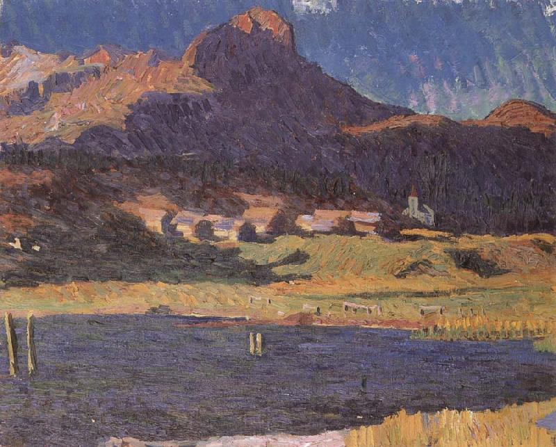 Giovanni Giacometti Silsersee with view of Maloja